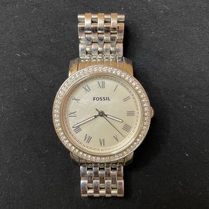 Fossil ES3112 Womens Silver Stainless Steel Analog Dial Quartz Wrist Watch VK520